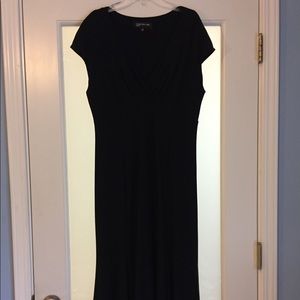 Black mid length lined dress